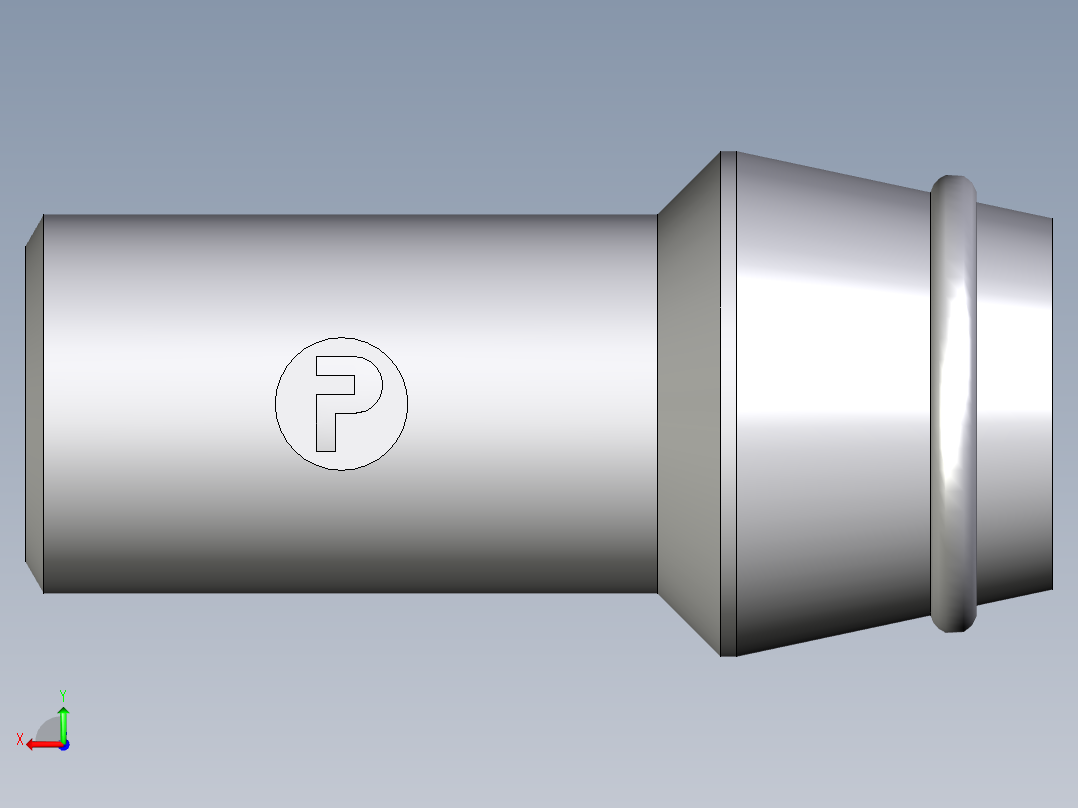 卡套式工业通用硬管接头EO_Schweisskegel_SKA12X2后视图