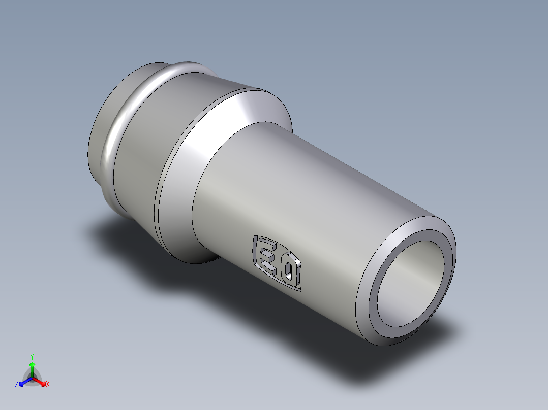 卡套式工业通用硬管接头EO_Schweisskegel_SKA12X2正等轴测图