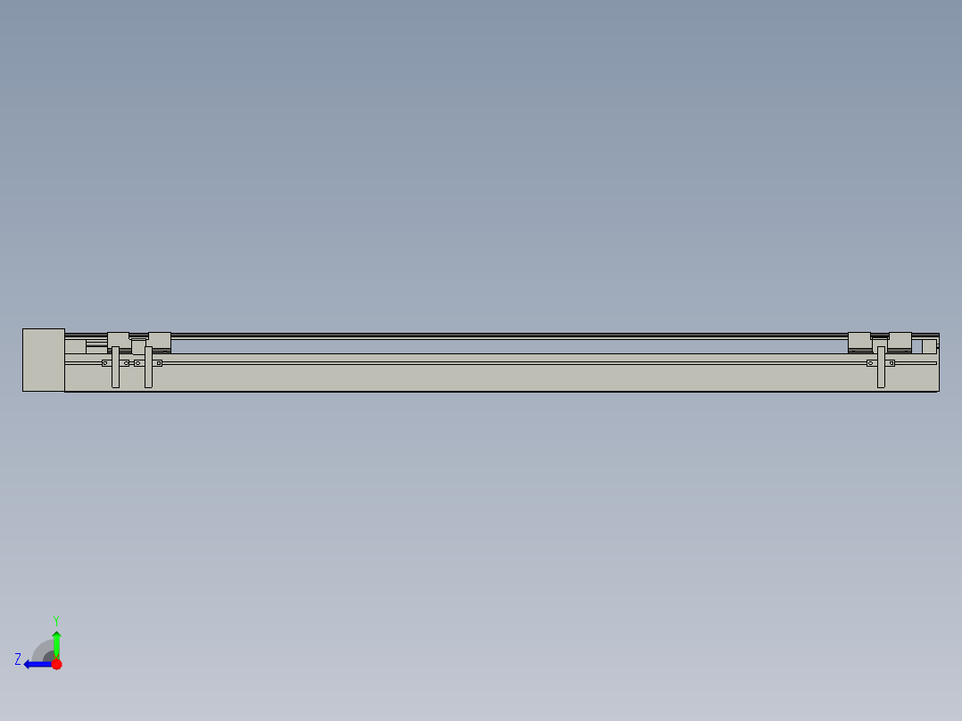 直线模组LHA6-S700-R-100W(16丝杆)设计图纸右视图