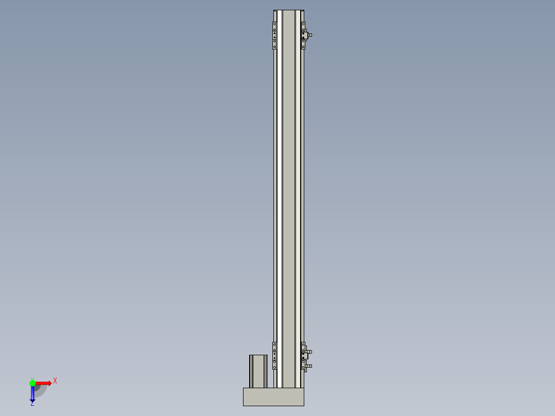 直线模组LHA6-S700-R-100W(16丝杆)设计图纸俯视图