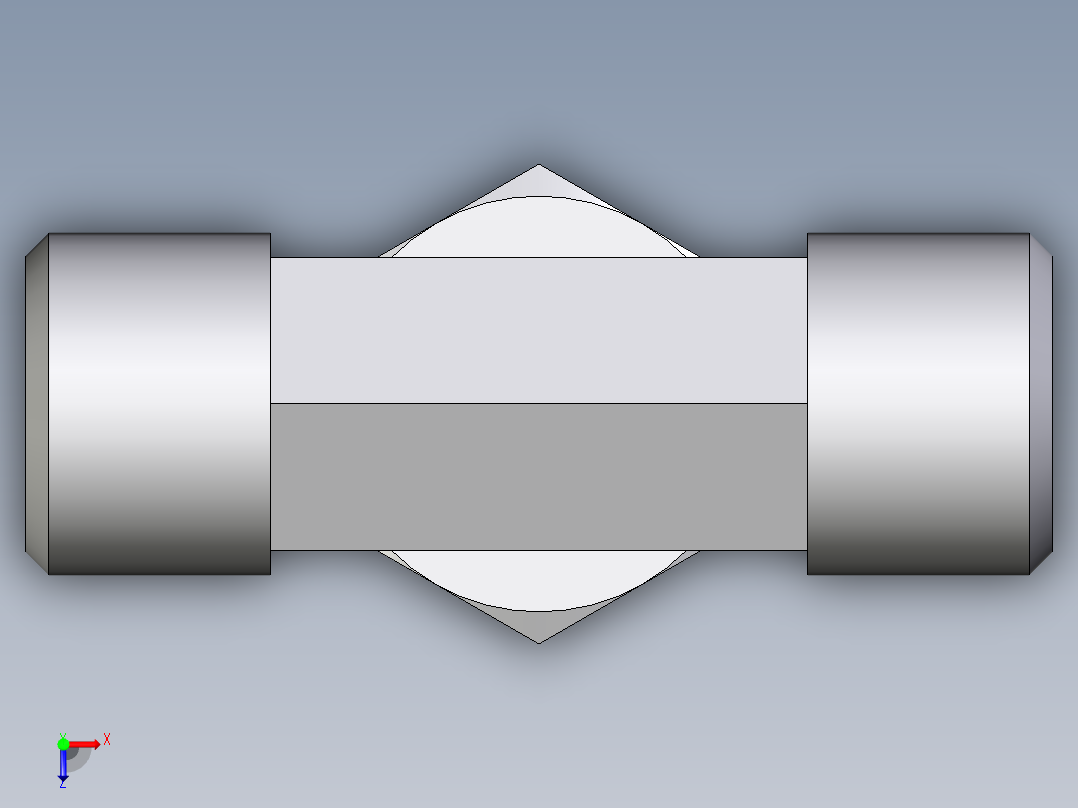 卡套式工业通用硬管接头EO_Assembled_adjustable_standpipe_branch_tee_EVT08LMOMD71俯视图
