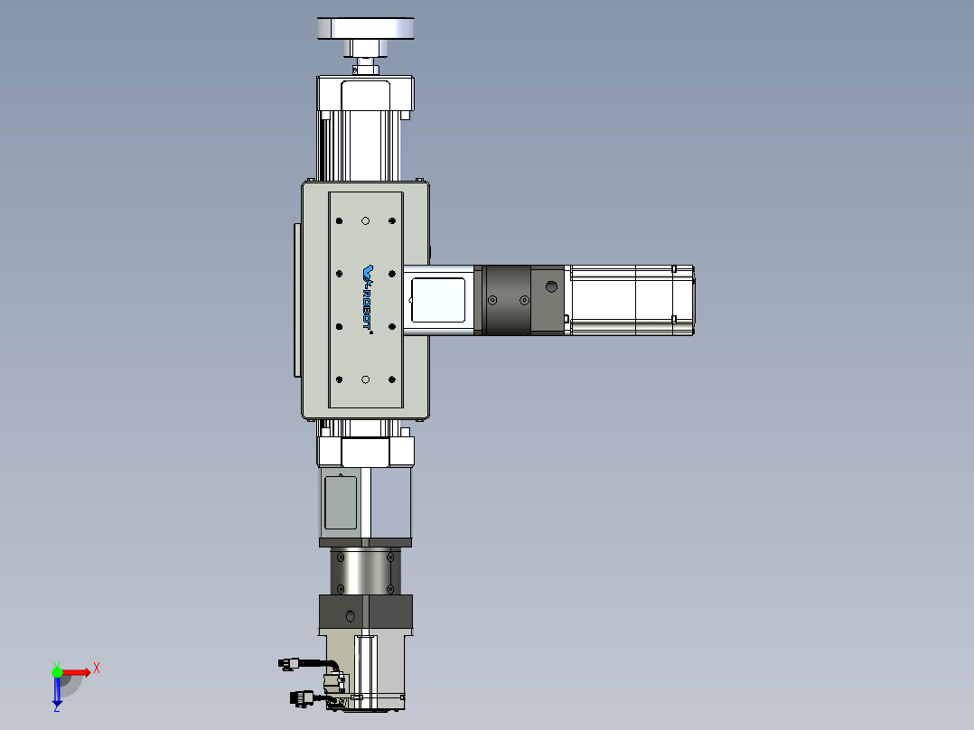 威洛博直线电机模组EB8ZR-L200-S60-LZP75B5K-ZP755K-MS3俯视图