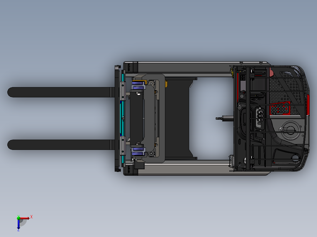 MF2030 前移式叉车SW三维图==486864==500俯视图