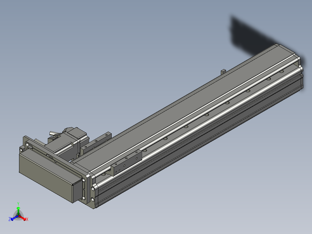 半封闭丝杆滑台MT75BS.L#.350.BR.P10.C3正等轴测图
