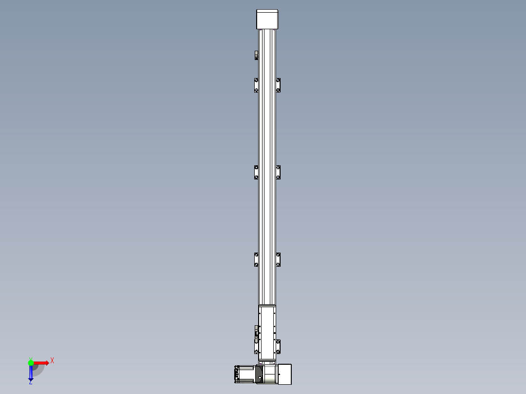 同步带滑台-欧规B8-L88-S1250-L-ZP75-D3-N10俯视图