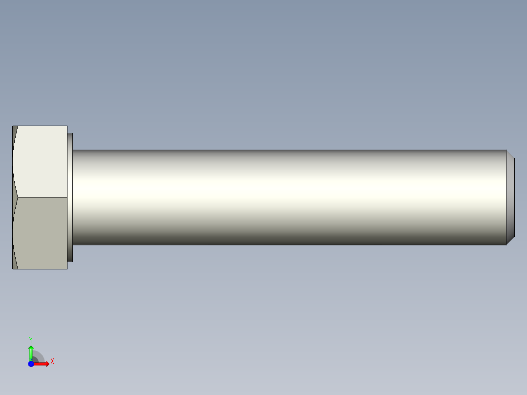 螺钉-DIN_931-M14x2x65_21.stp前视图