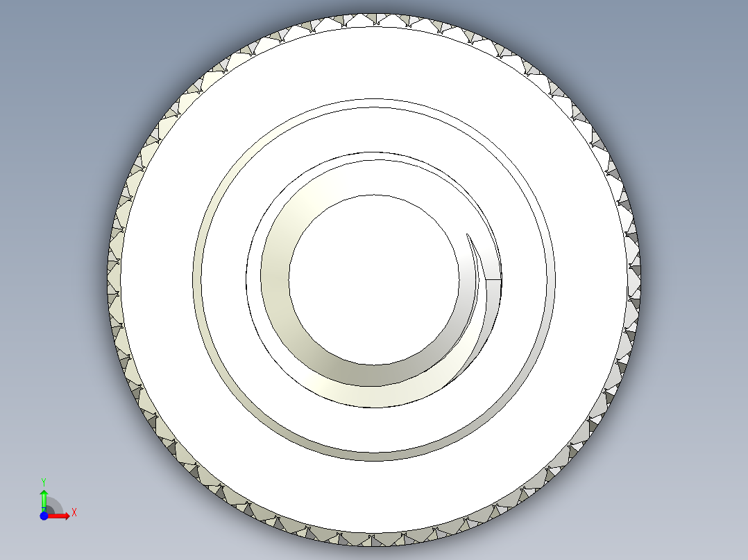 滚花指旋螺钉-M6 x 20mm前视图