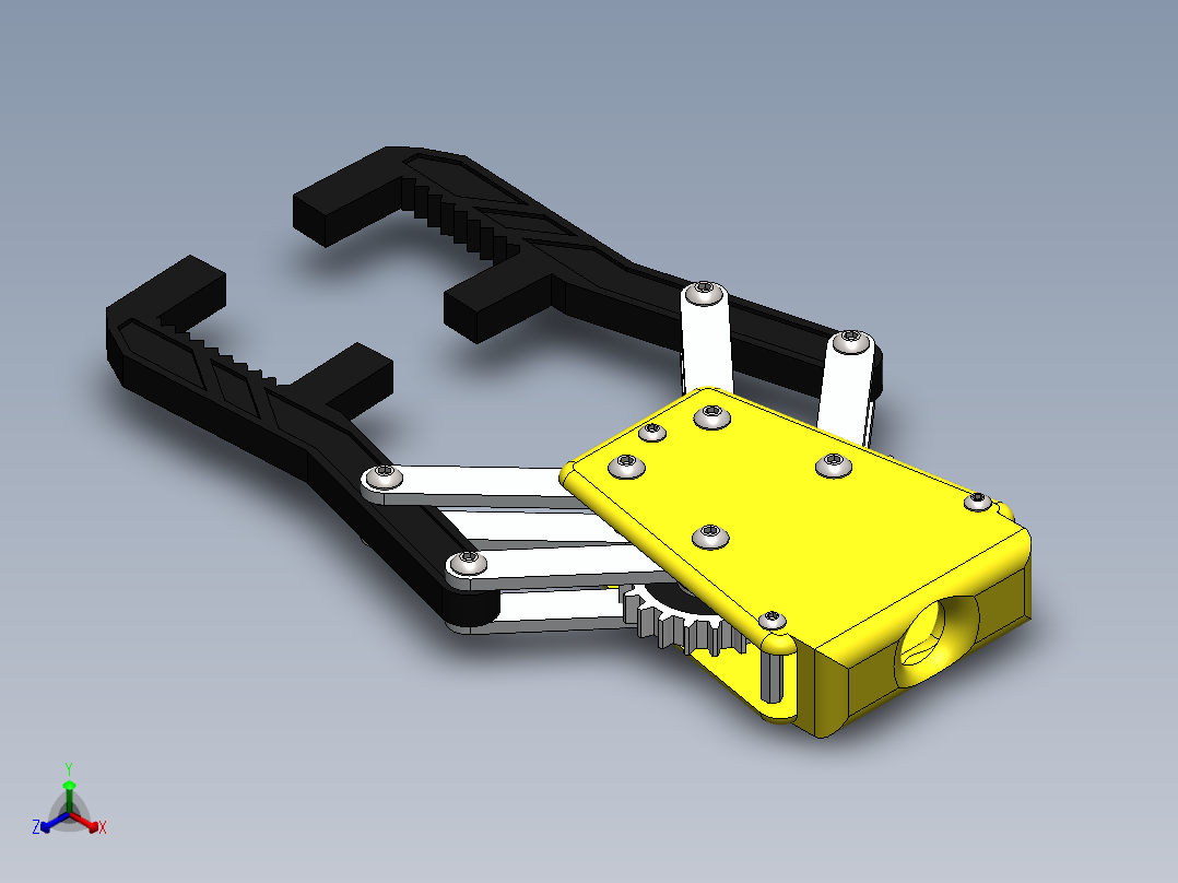 卡西姆-布哈里机器人采摘与放置系统正等轴测图