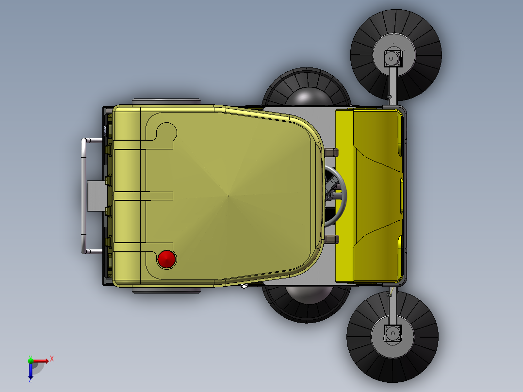 电动驾驶清扫车俯视图