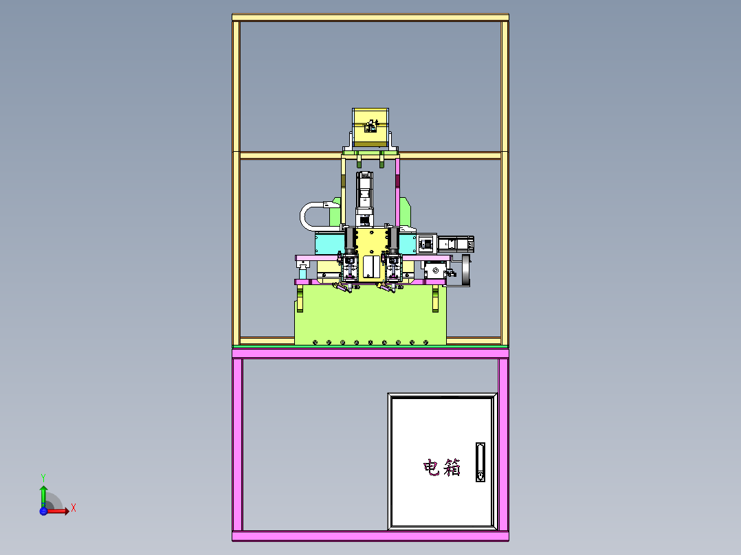 十字螺丝拧紧设备sw18可编辑前视图