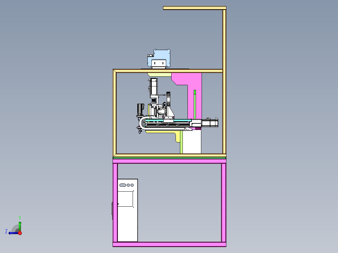 十字螺丝拧紧设备sw18可编辑右视图