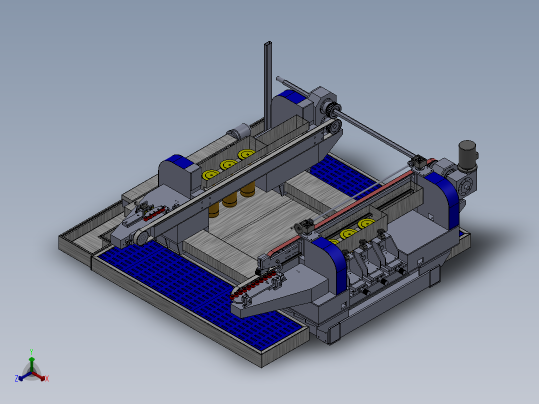 玻璃双边磨边机sw09可编辑正等轴测图