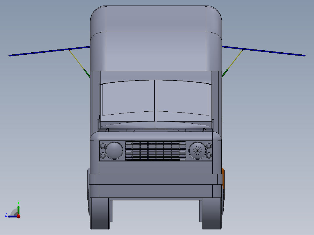 餐车设计右视图