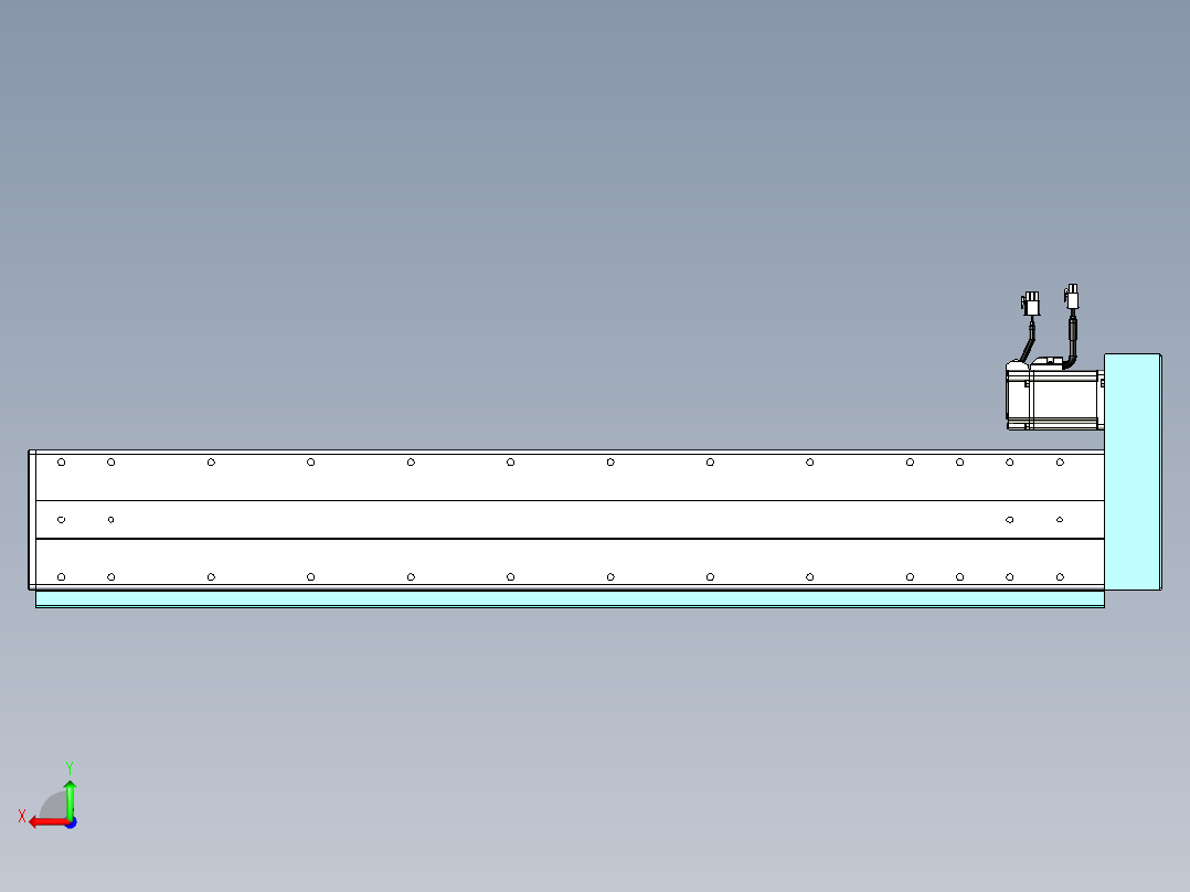 威洛博VC丝杆传动-无尘环境VC14-Lxx-C-S800-BR-ZP40-C3后视图