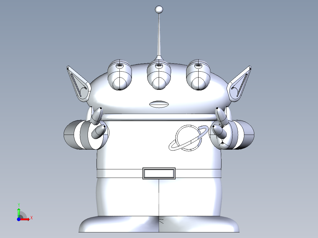 玩具总动员绿色外星 SW STP前视图