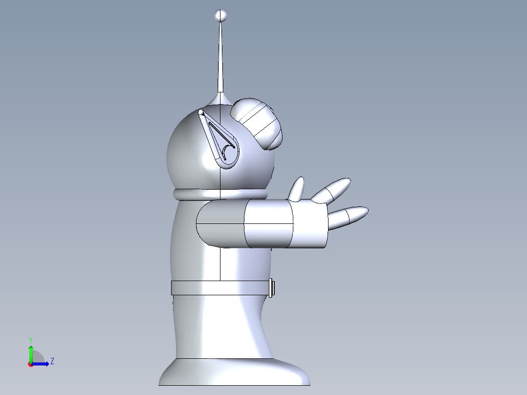 玩具总动员绿色外星 SW STP左视图