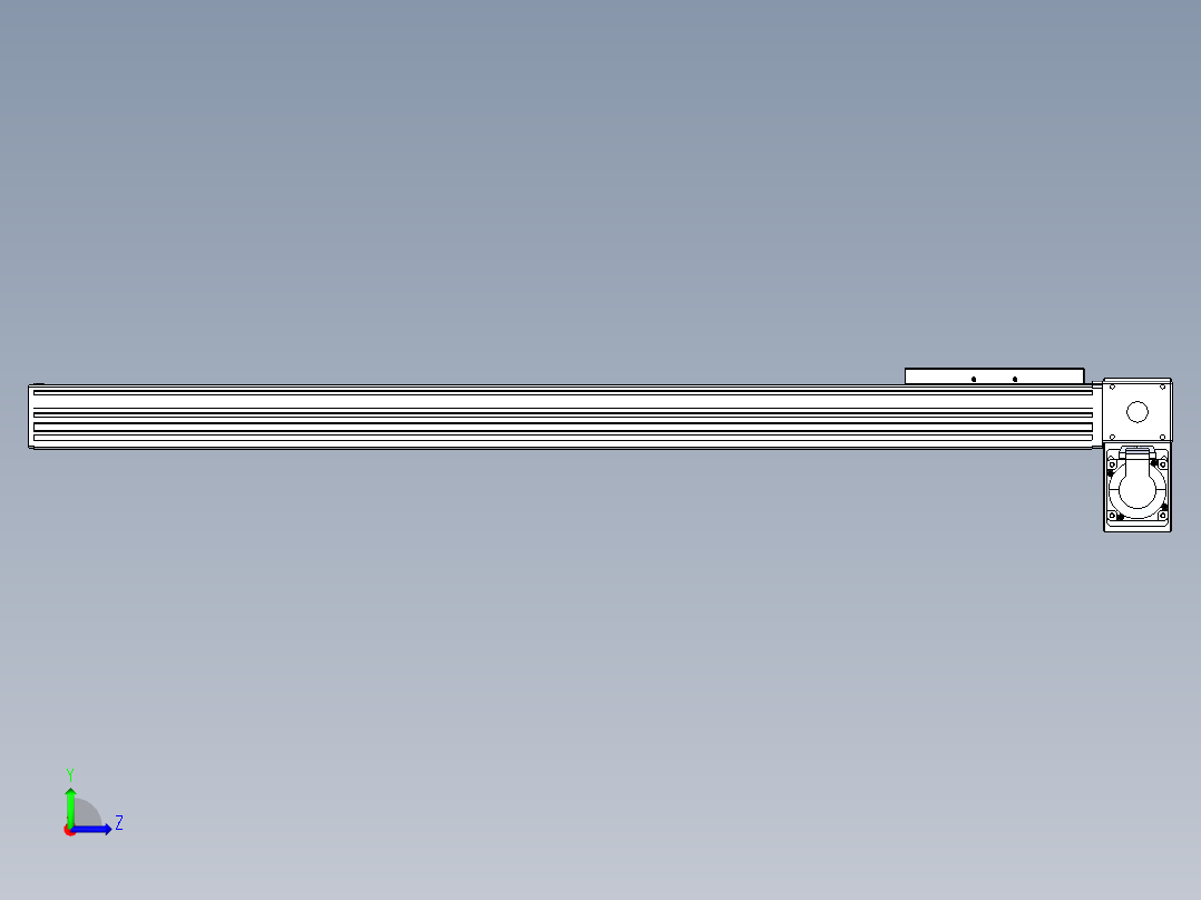 同步带全封闭直线模组TPA-HCB-120D-90-L800-RP-Y-P40-N3左视图
