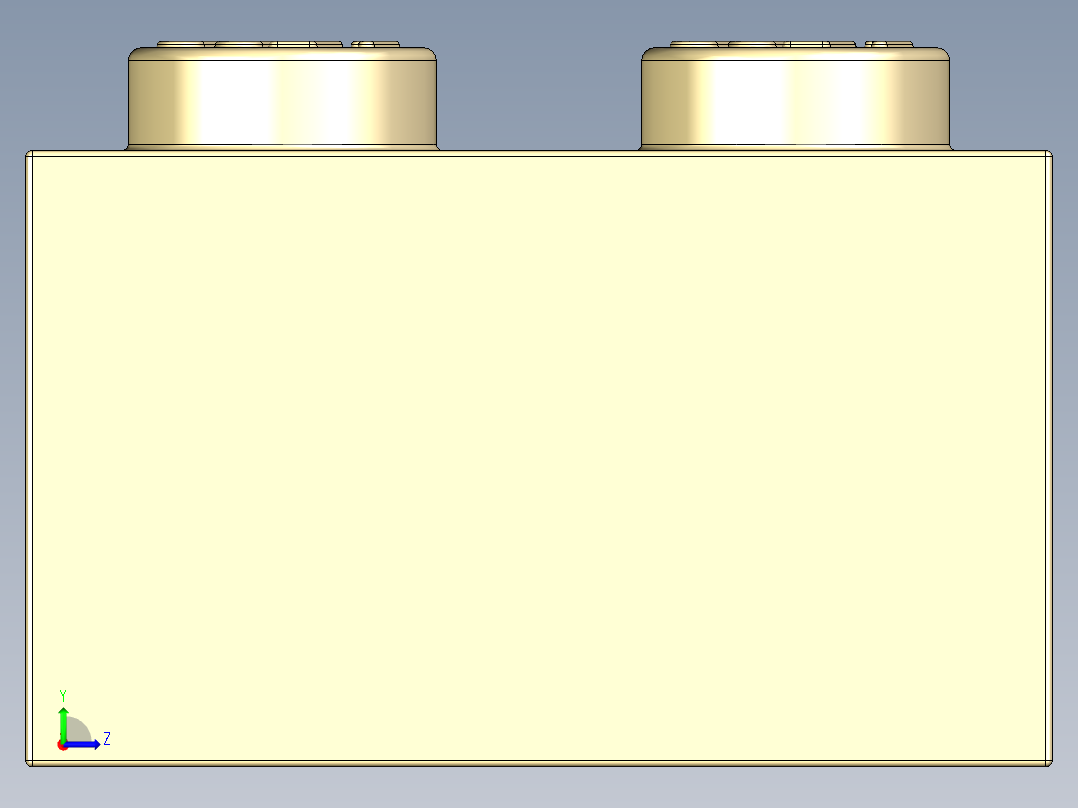 乐高套装 4421基本积木-4141553 - 3007 Brick Yellow - Tan 2 x 8.STEP左视图