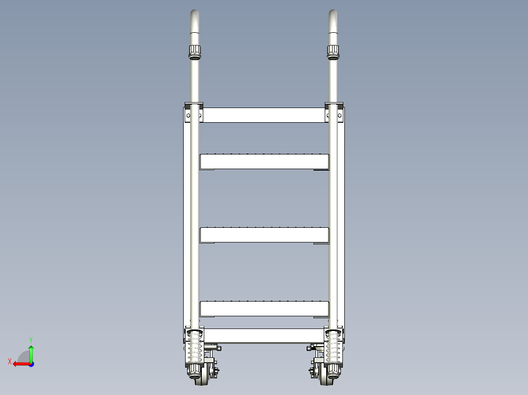 二合一云梯车后视图