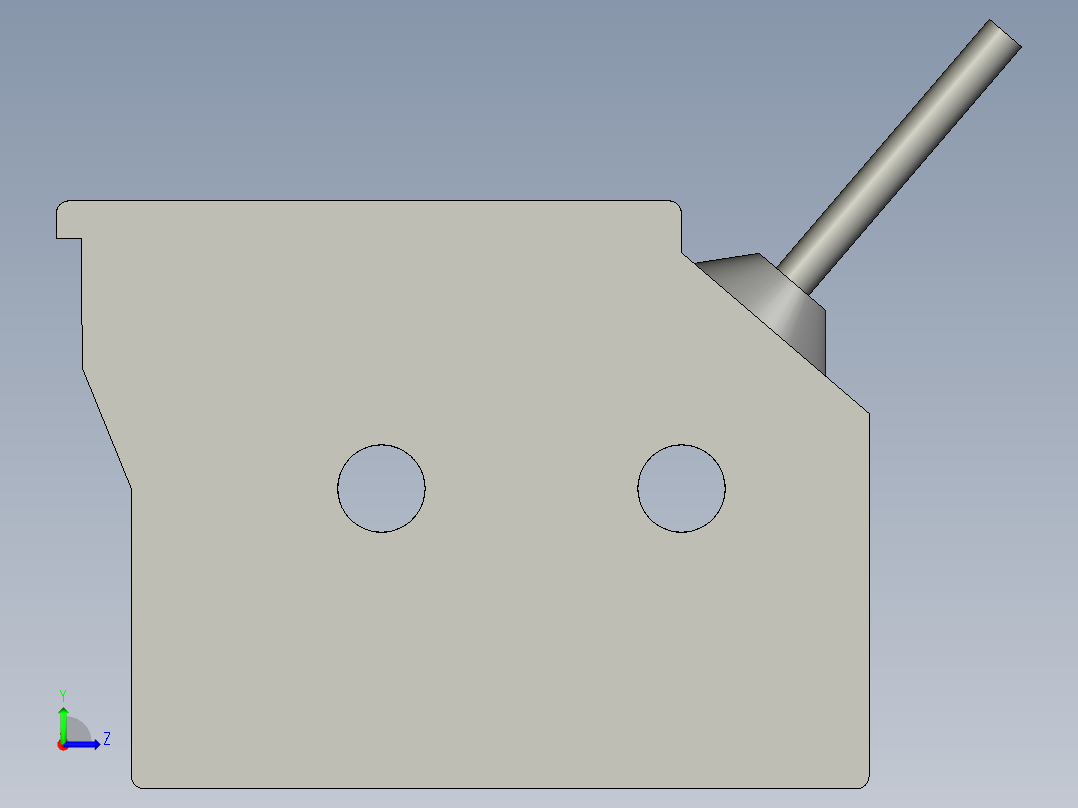 基恩士PS-49C_kc图纸模型左视图