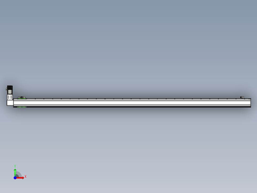 同步带滑台-半封闭B10-L90-S2500-R-P40-D3前视图