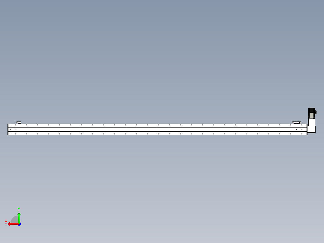 同步带滑台-半封闭B10-L90-S2500-R-P40-D3后视图