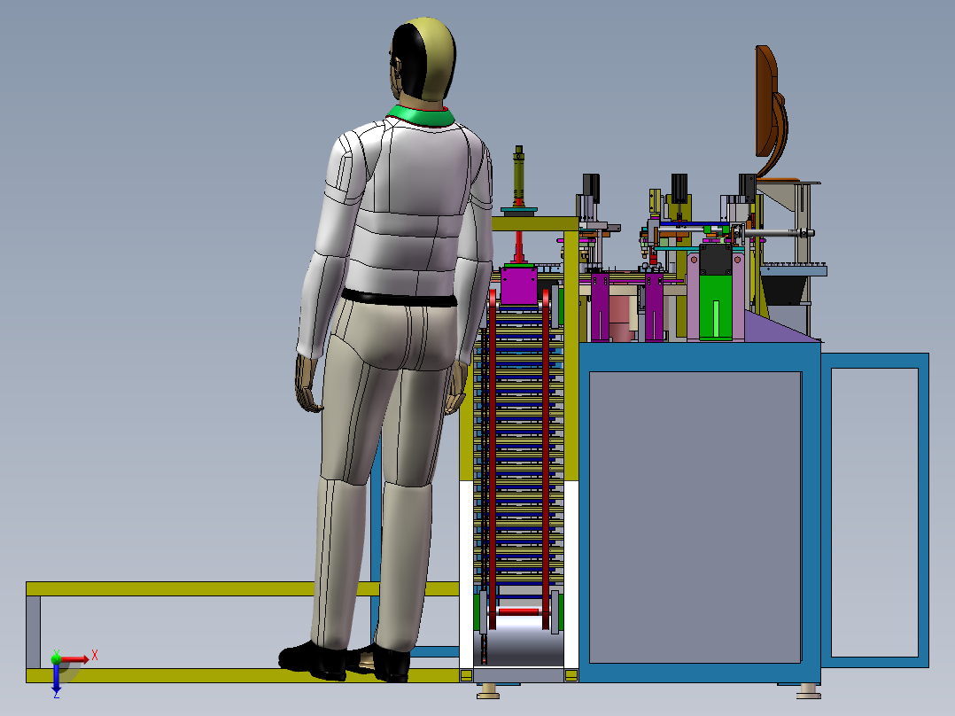 全自动按钮装配机前视图