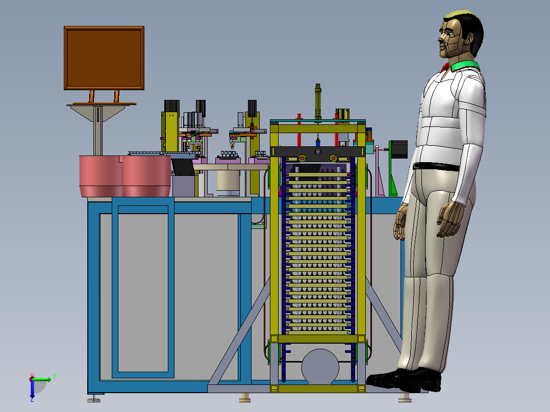 全自动按钮装配机左视图