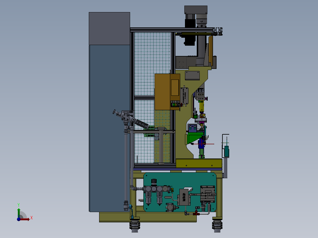 转向器轴承压装及护管翻边设备前视图
