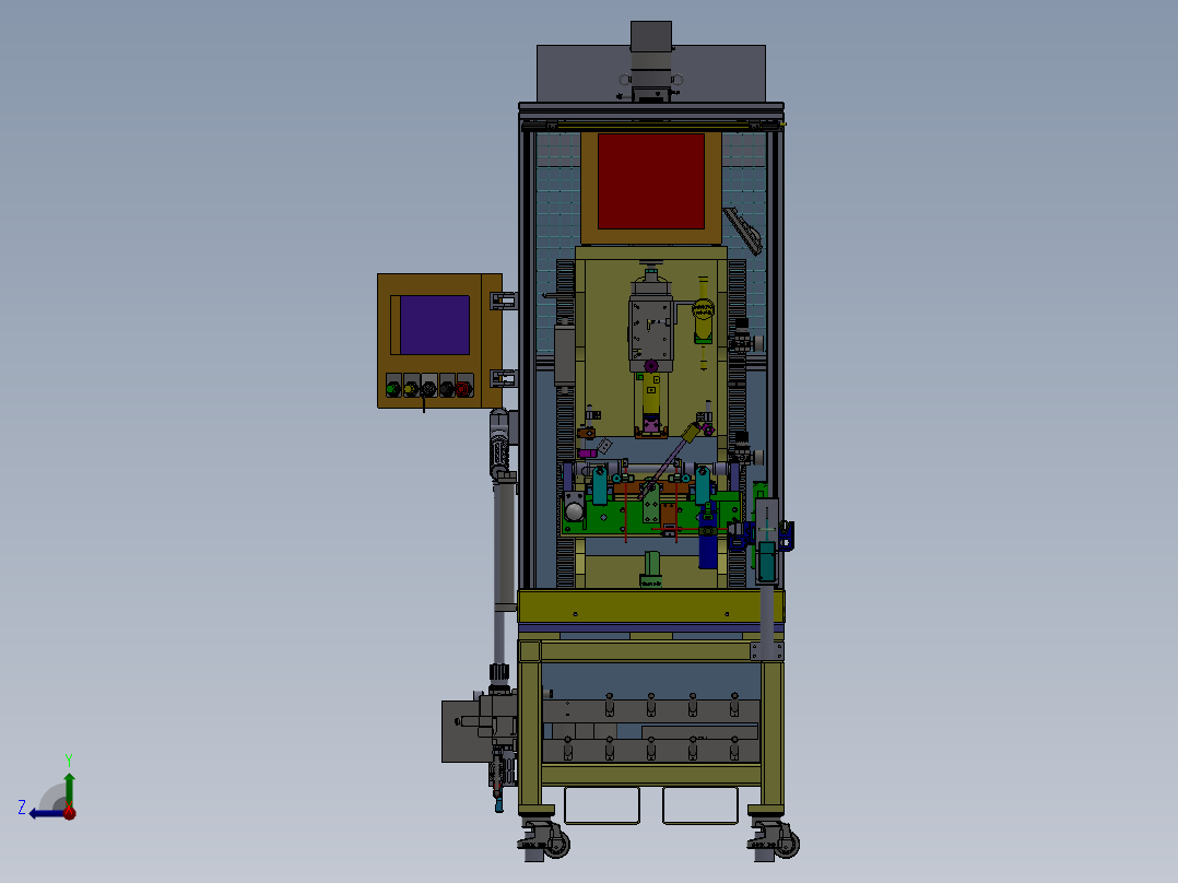 转向器轴承压装及护管翻边设备右视图