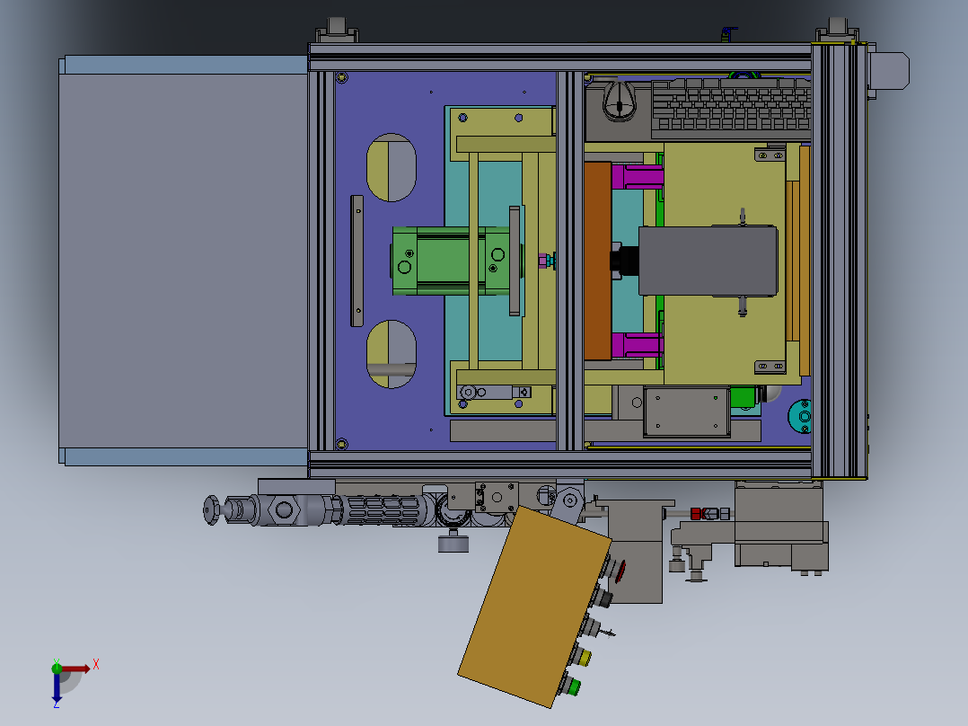 转向器轴承压装及护管翻边设备俯视图