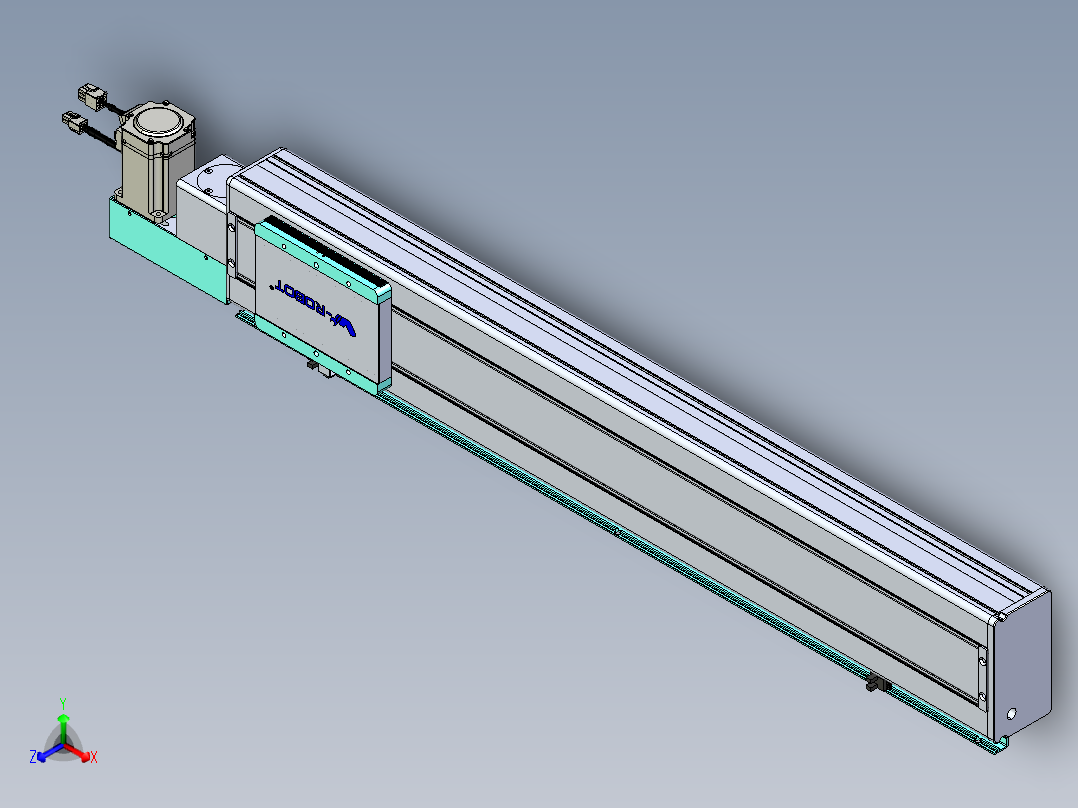 威洛博VBC同步带传动一无尘环境VBC14-L45-S700-BL-ZP40-C3正等轴测图
