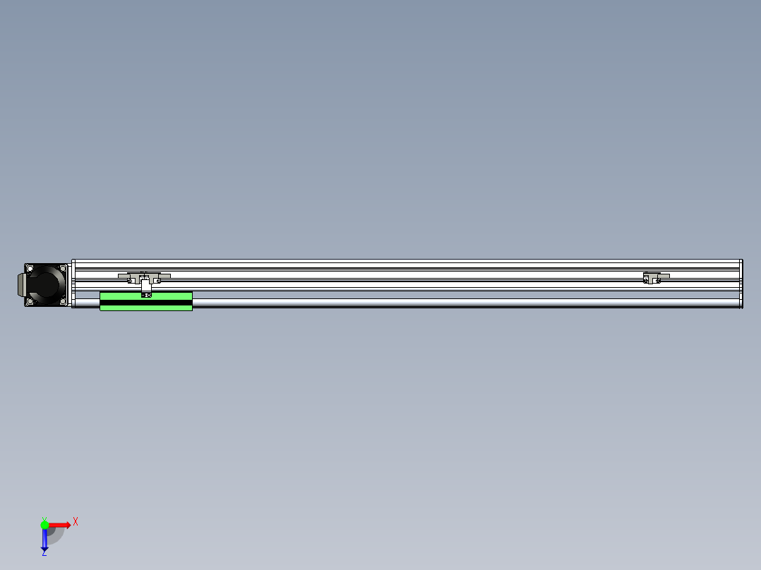 同步带滑台-半封闭B13-L90-S750-R-P40-D3俯视图