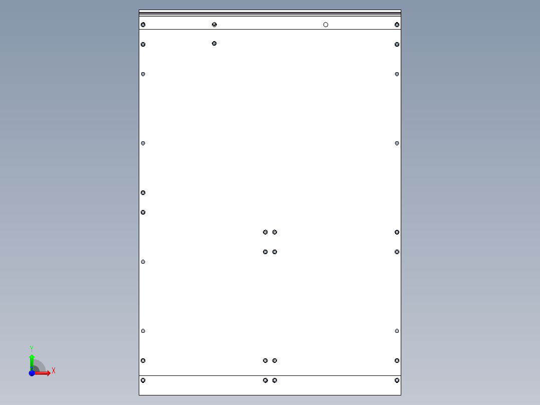 机箱 三维图纸与CAD图纸前视图
