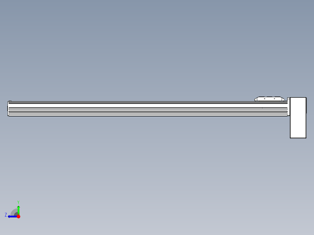 同步带全封闭直线模组TPA-HCB-85D-90-L950-LP-Y-P20-N3右视图