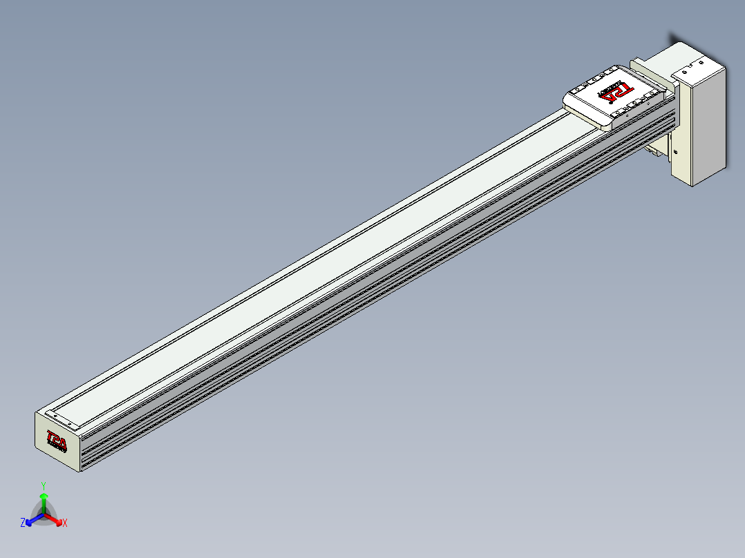 同步带全封闭直线模组TPA-HCB-85D-90-L950-LP-Y-P20-N3正等轴测图