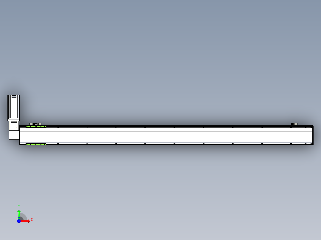 同步带滑台-半封闭B13-L90-S1750-R-Z86-D3前视图