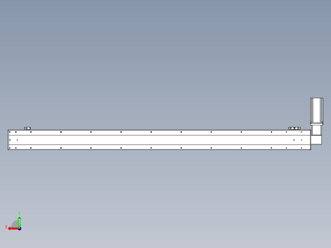 同步带滑台-半封闭B13-L90-S1750-R-Z86-D3后视图