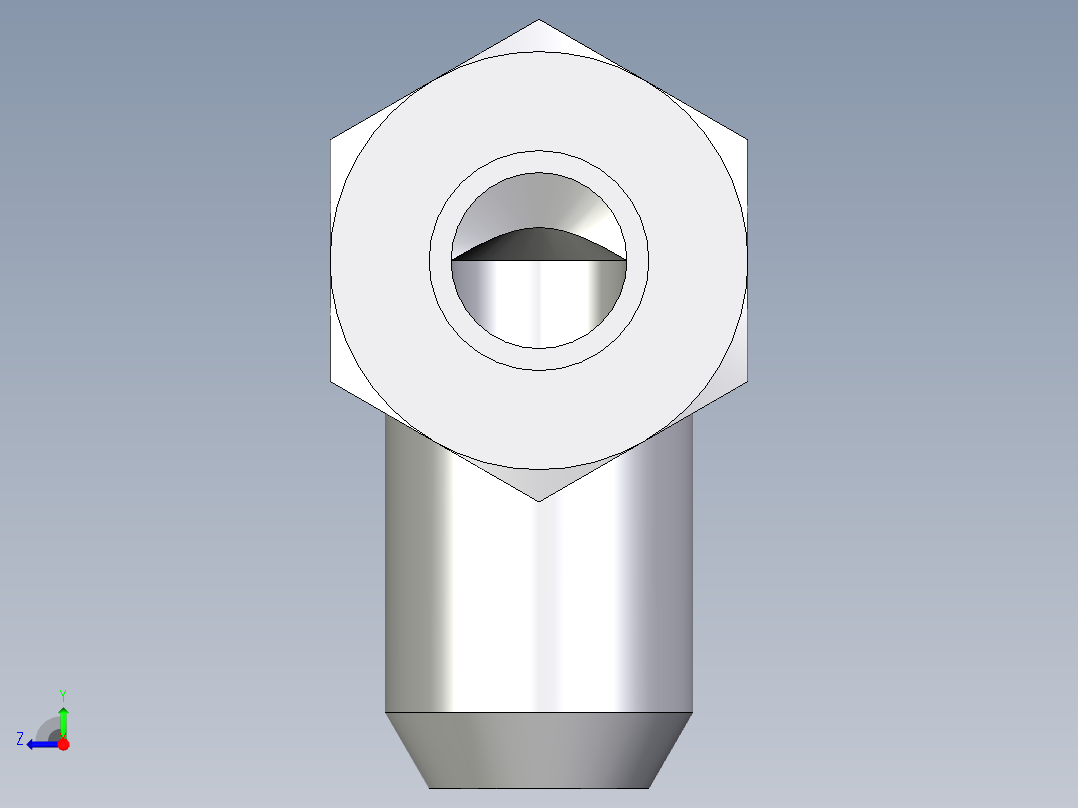 卡套式工业通用硬管接头EO_Weld_elbown_WAS10L右视图