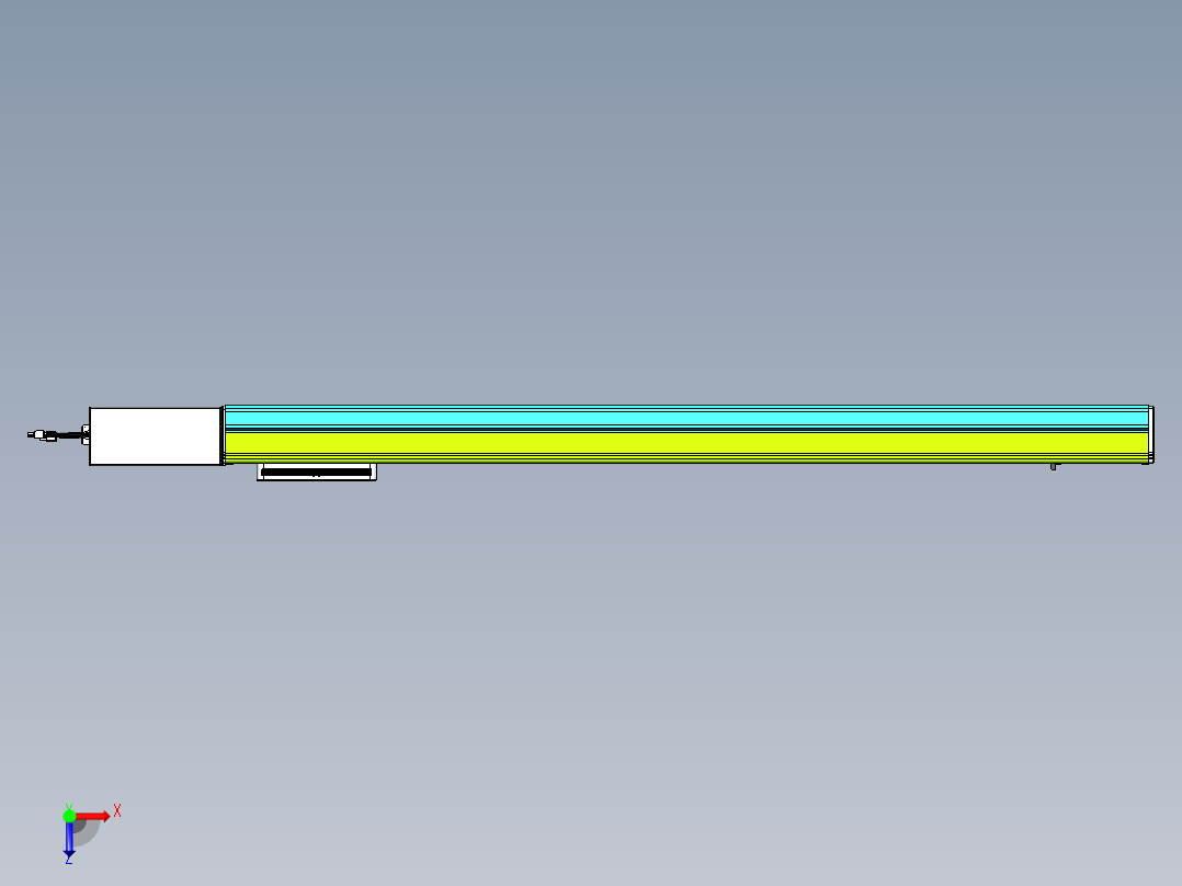 威洛博VBC同步带传动一无尘环境VBC17-L45-S1100-BR-ZP75-C3俯视图