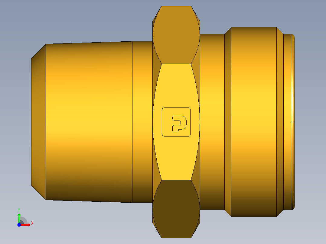 水管接头Male Hose to Male Pipe 70GH-12-8前视图