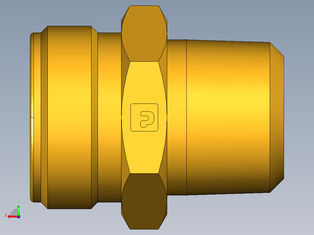 水管接头Male Hose to Male Pipe 70GH-12-8后视图