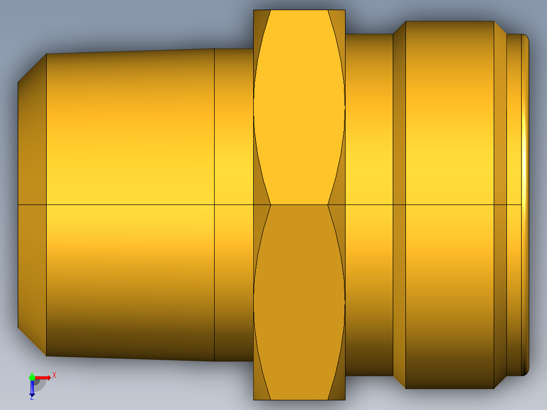 水管接头Male Hose to Male Pipe 70GH-12-8俯视图
