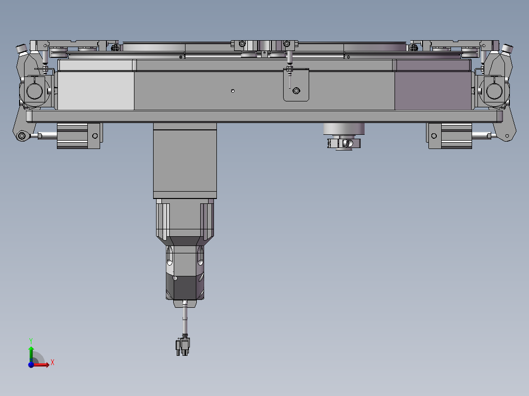 环形导轨流水线3D模型前视图