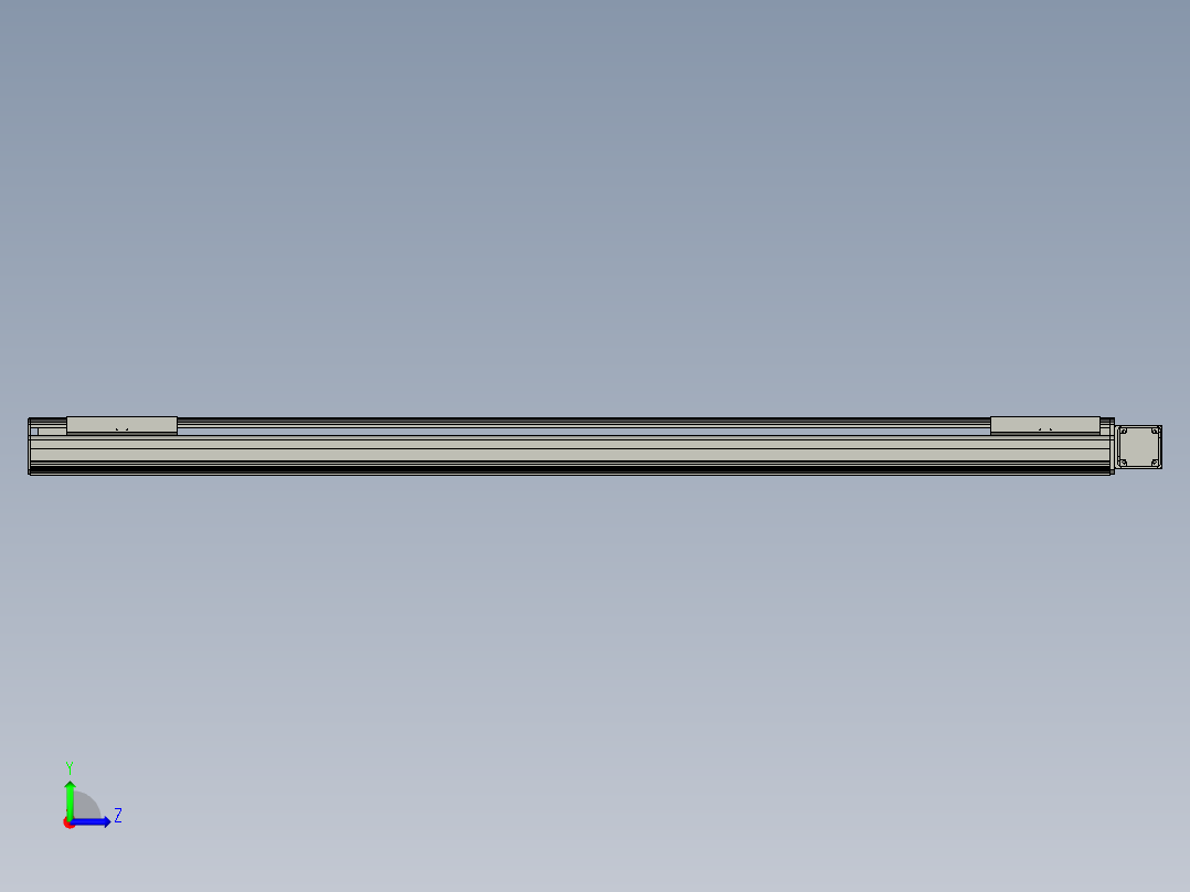 直线模组LHB21-L40-S1900-R(B)设计图纸左视图