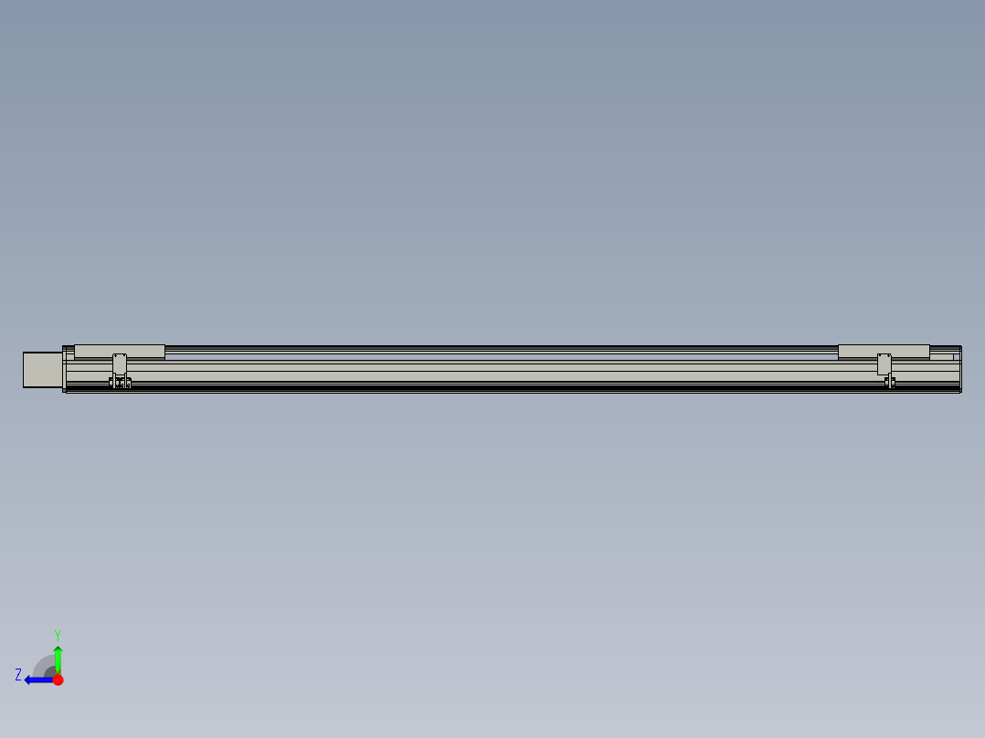 直线模组LHB21-L40-S1900-R(B)设计图纸右视图