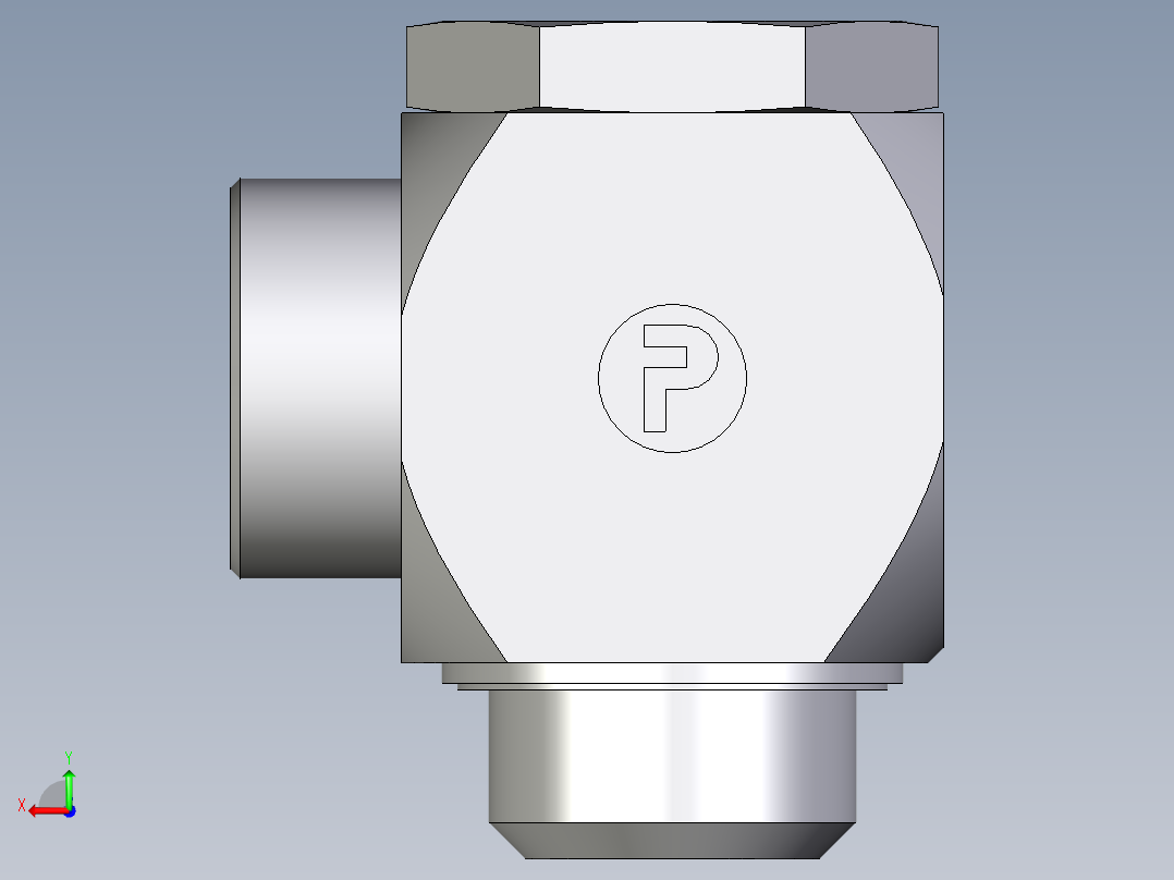 卡套式工业通用硬管接头EO_High_pressure_banjo_elbow_WH38SRKDSOMDCF后视图