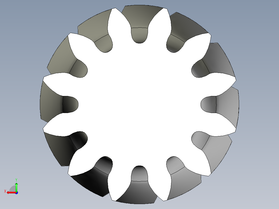 齿轮啮合 (68)后视图