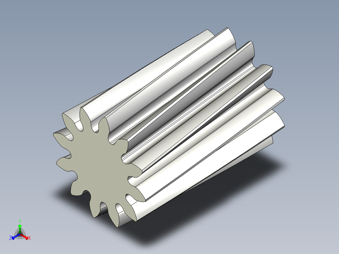齿轮啮合 (68)正等轴测图