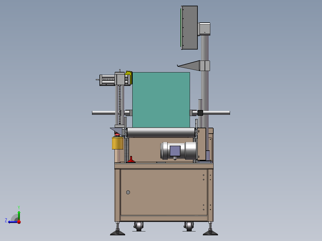 产品称重记录流水线设备（sw18可编辑+工程图+bom）右视图